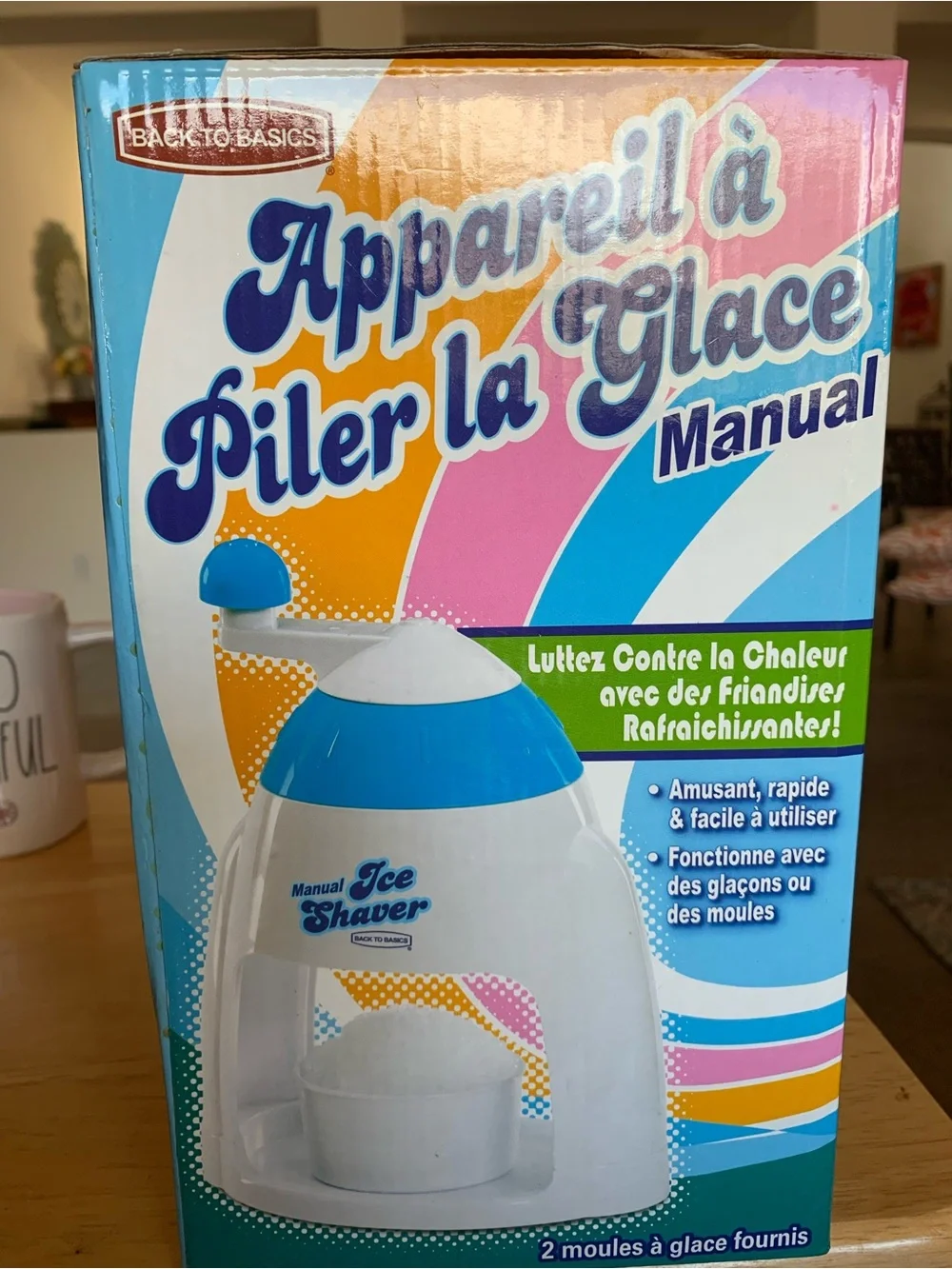 Back2Basics Manual Ice Shaver - Blue & White